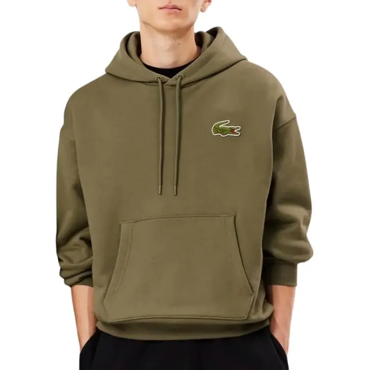LACOSTE Logo Patch Drawstring Hoodie-1