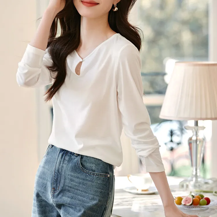 Mo Han Yi Mei T Shirt Women's Raw White-1