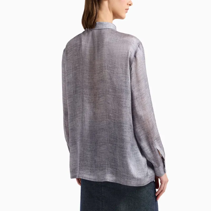 GIORGIO ARMANI Silk charmeuse Mélange print Shirt-2