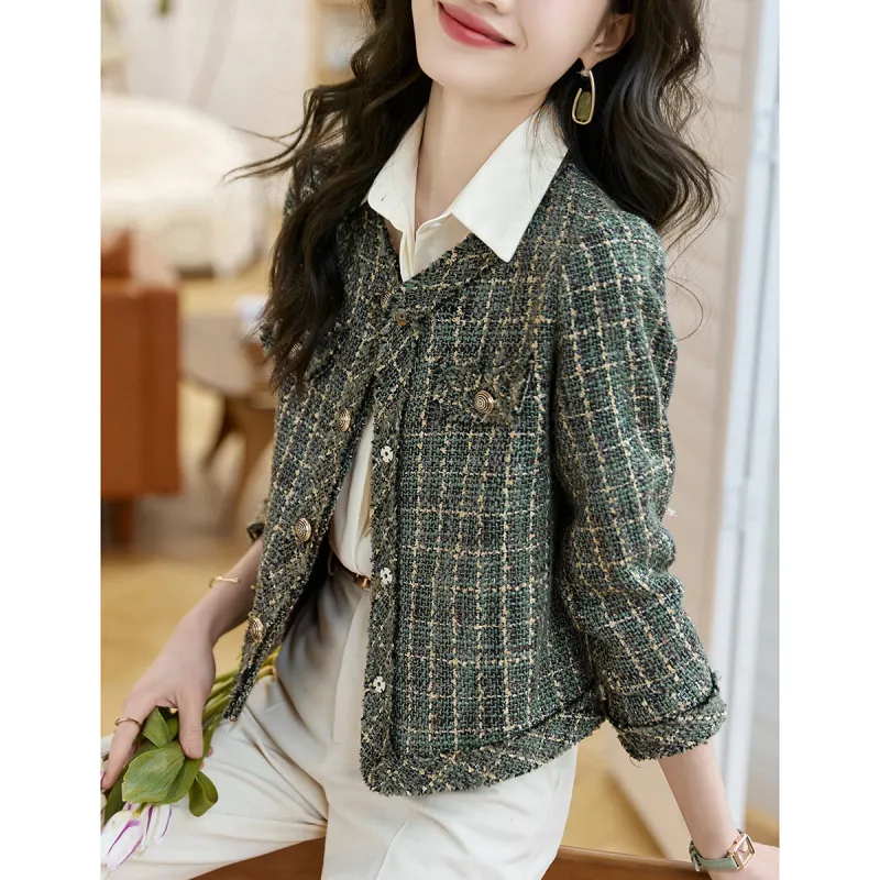 Mo Han Yi Mei Jackets & Coats Women's Green-1