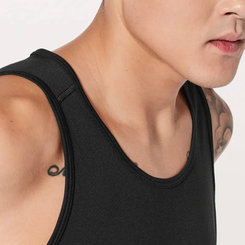 Lululemon Metal Vent Tech Tank Tops Men's Charcoal Black-3