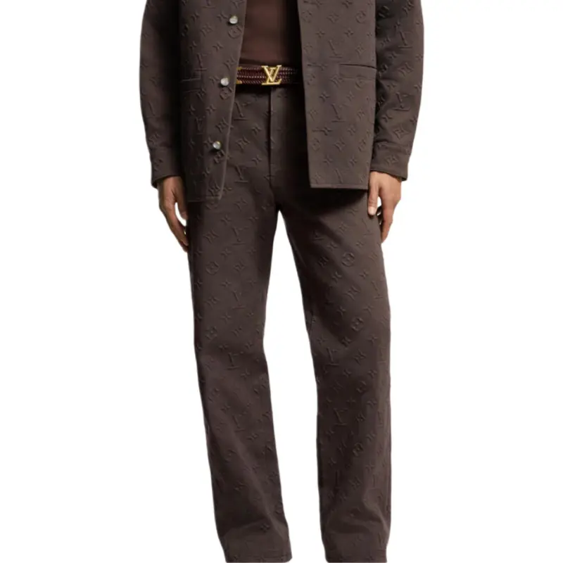 LOUIS VUITTON Monogram Embossed Skate Pants-4