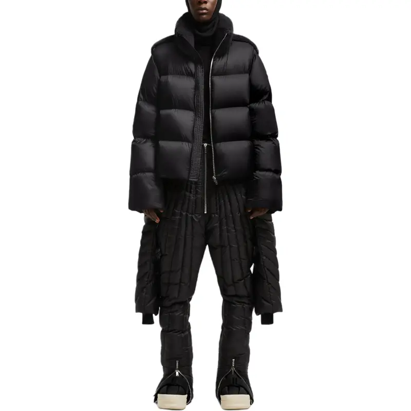 Rick Owens X MONCLER GENIUS RICK OWENS Co brand Down Jackets Unisex Black-2
