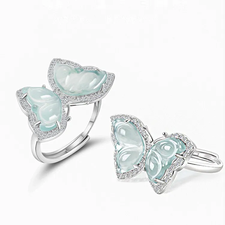 MARY WINDSOR Ice Glutinous Jadeite Rings Women's-2