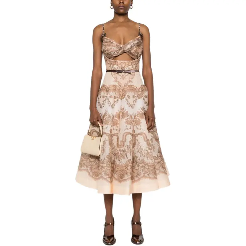 Zimmermann Crush Twist Front Midi Dress-1
