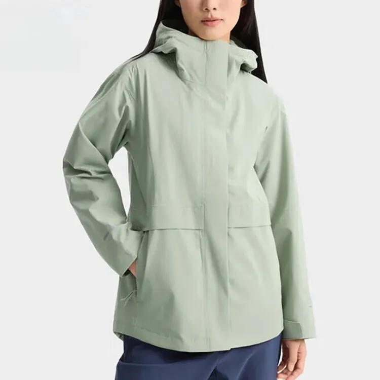 Columbia Hiking Waterproof And Windproof Windbreaker Jacket Women's Green-1