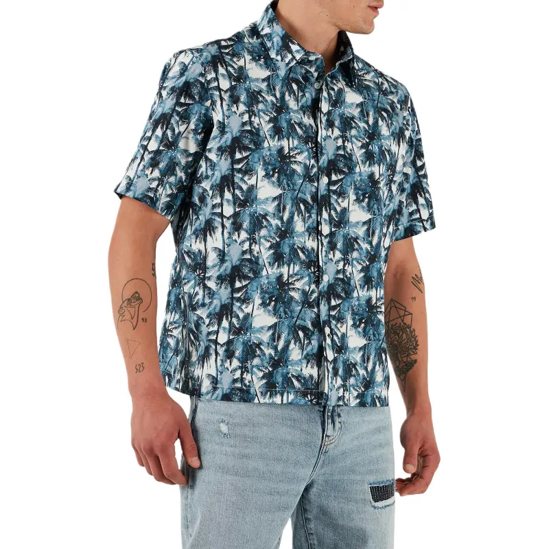 ARMANI EXCHANGEAE Shirt Men's Blue-3