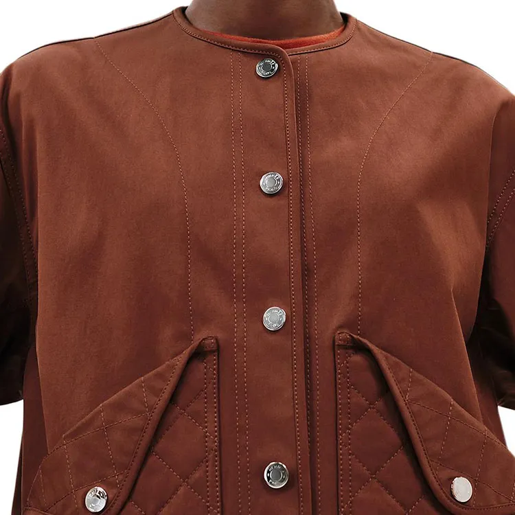 HERMES SS25 Jackets Coats Women's Brown-3