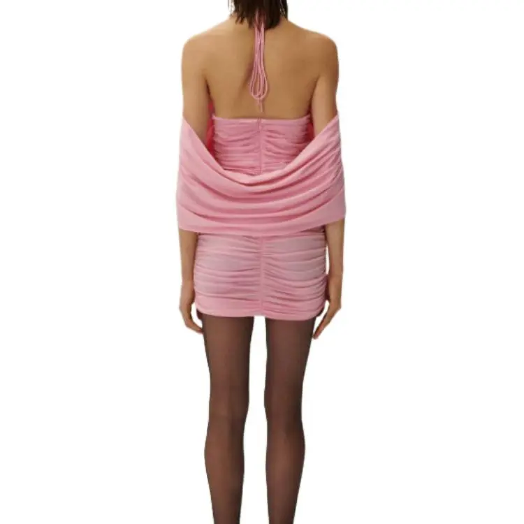 Magda Butrym Ruched Flower Appliqué Wrapped Dress-4