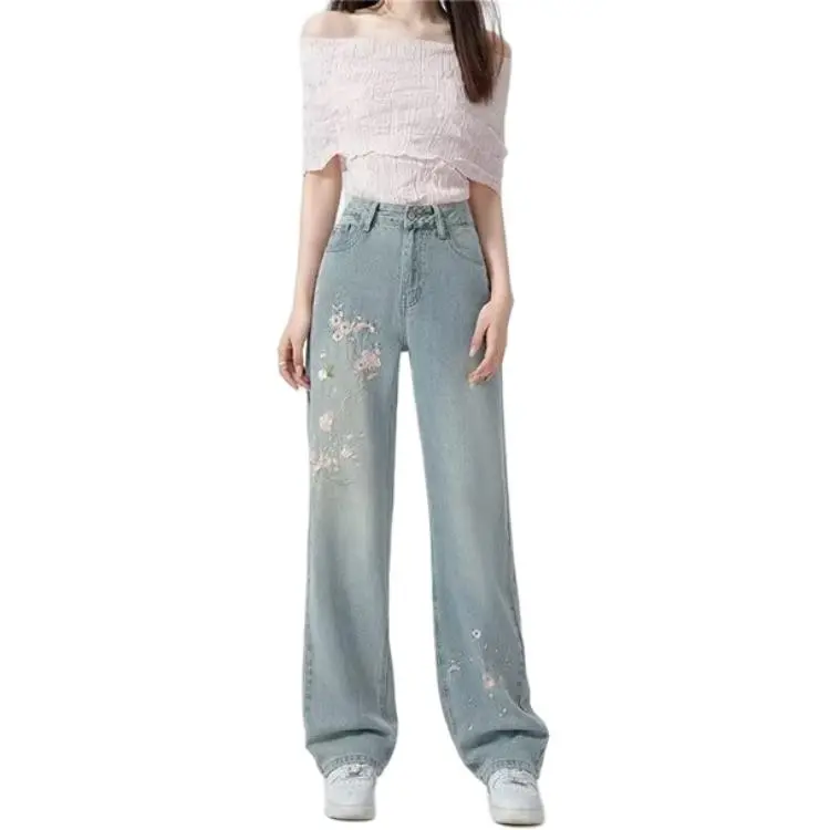 Concubine Zhu Jeans Women's Vintage Blue-1