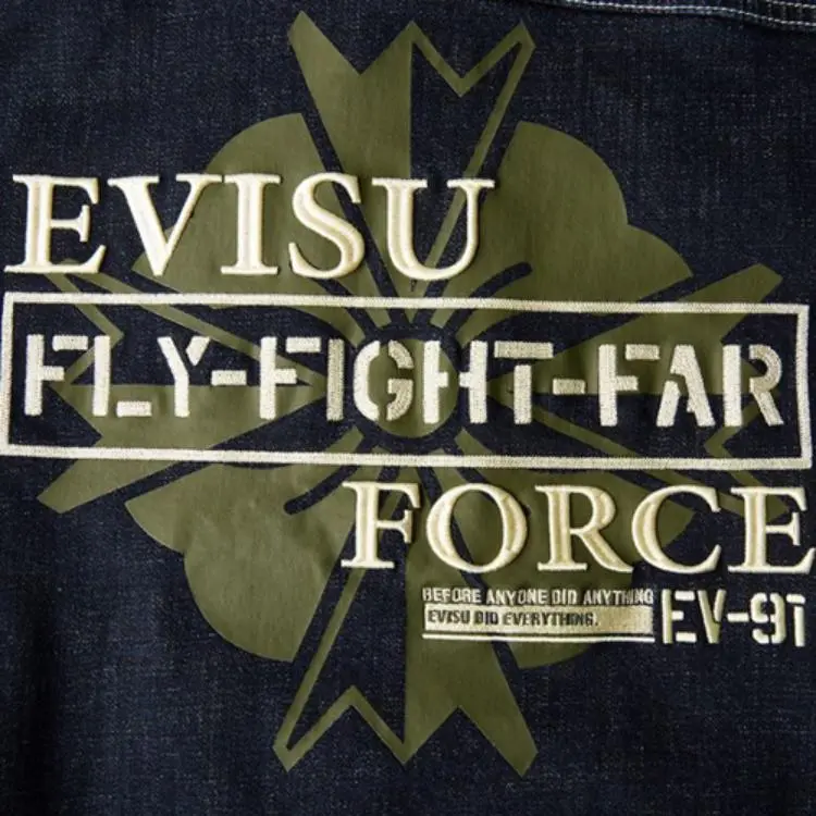 EVISU Denim Jacket Men's Denim/Green-2