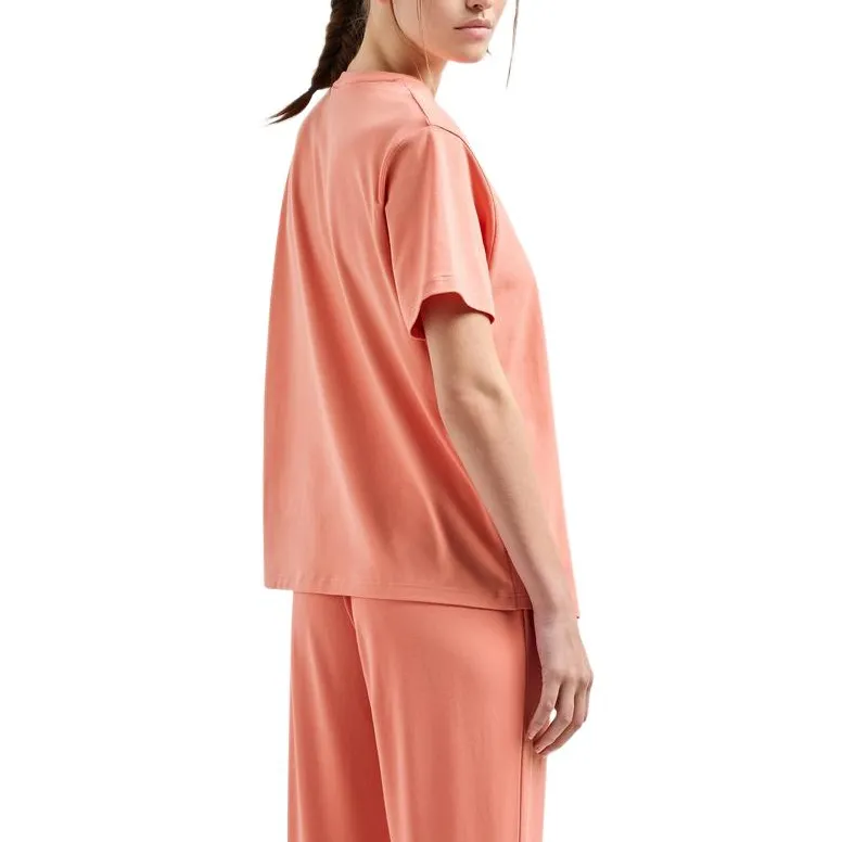 EMPORIO ARMANI EA7 SS25 T Shirt Women's Orange Pink-2