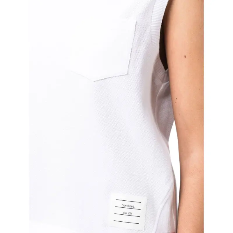 THOM BROWNE Stripe Detailed Tank Top-4