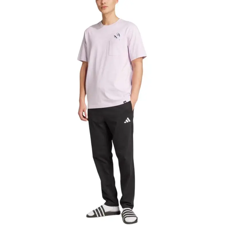 Adidas Lounge SS25 T Shirt Men's Ice Lavender-3