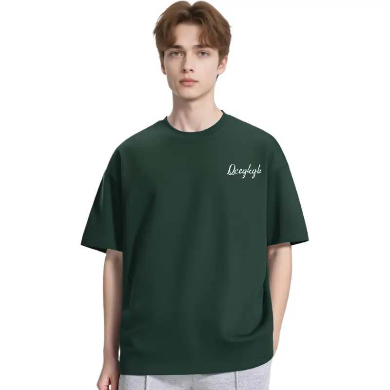 YK&YB T Shirts Unisex Dark Green-4