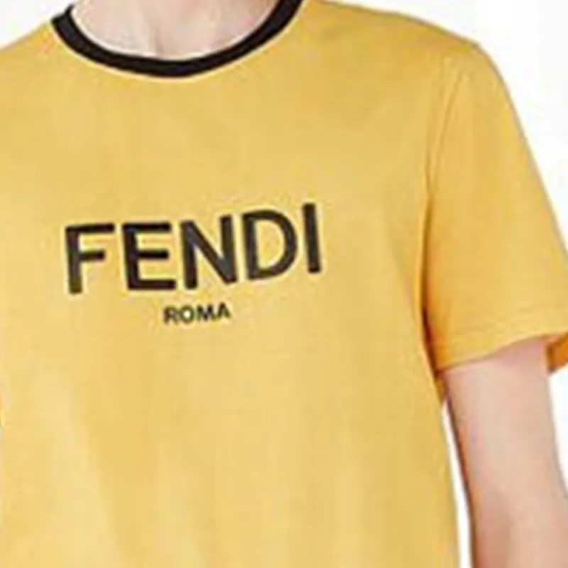 FENDI SS21 T Shirt Men's Yellow-4