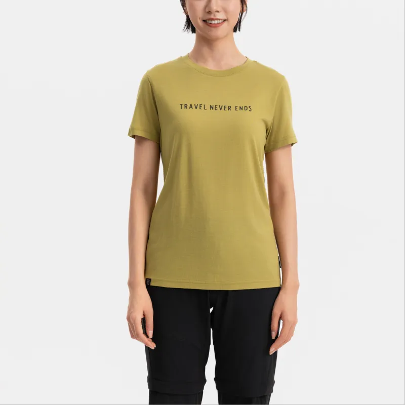 DECATHLON Regular T Shirt Women's Yellow-3