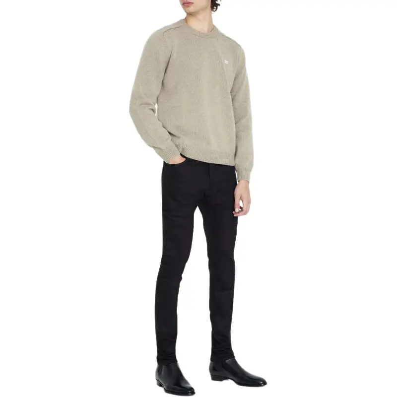 CELINE Low Rise Skinny Jeans Vintage Pure Black Denim-1
