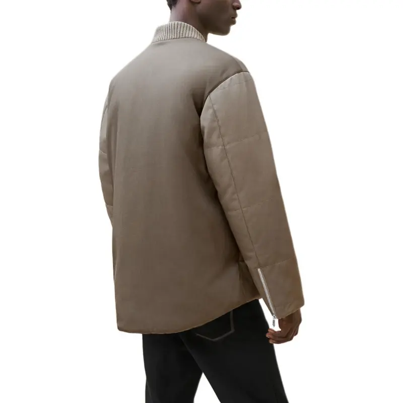 HERMES Jackets Coats Men's Mud Charcoal-1