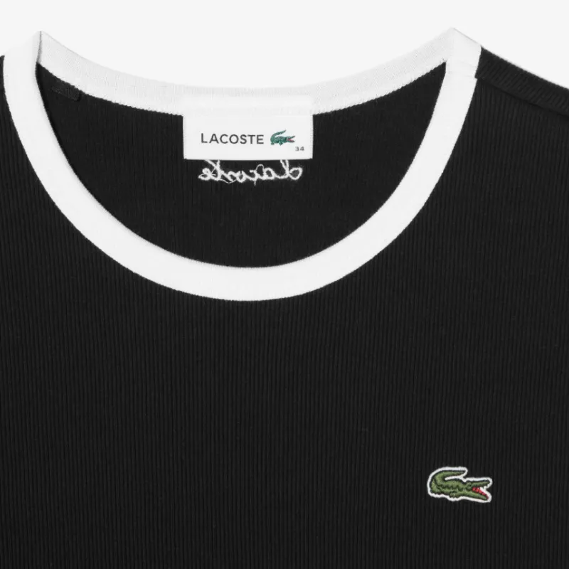 LACOSTE T Shirts Women's Black-4