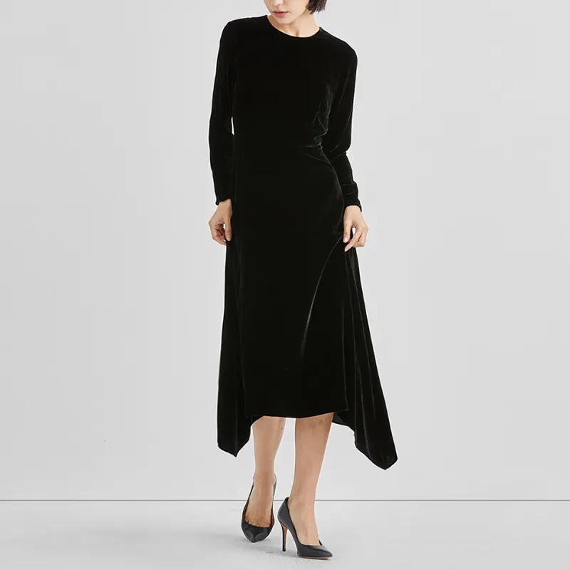 THEORY Long-Sleeved Dresses Women's Classic Black-3