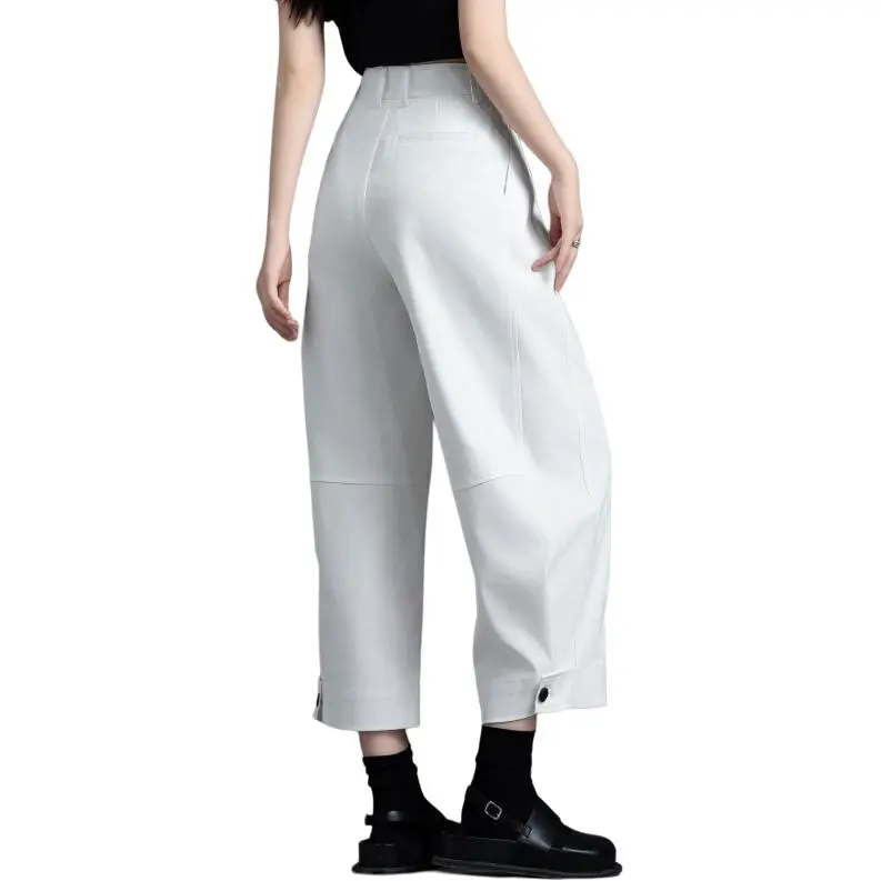 You Cow Me Pants Casual Pants Women's White-4