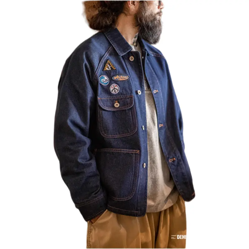 MADEN Jackets & Coats Men's Denim Blue-2