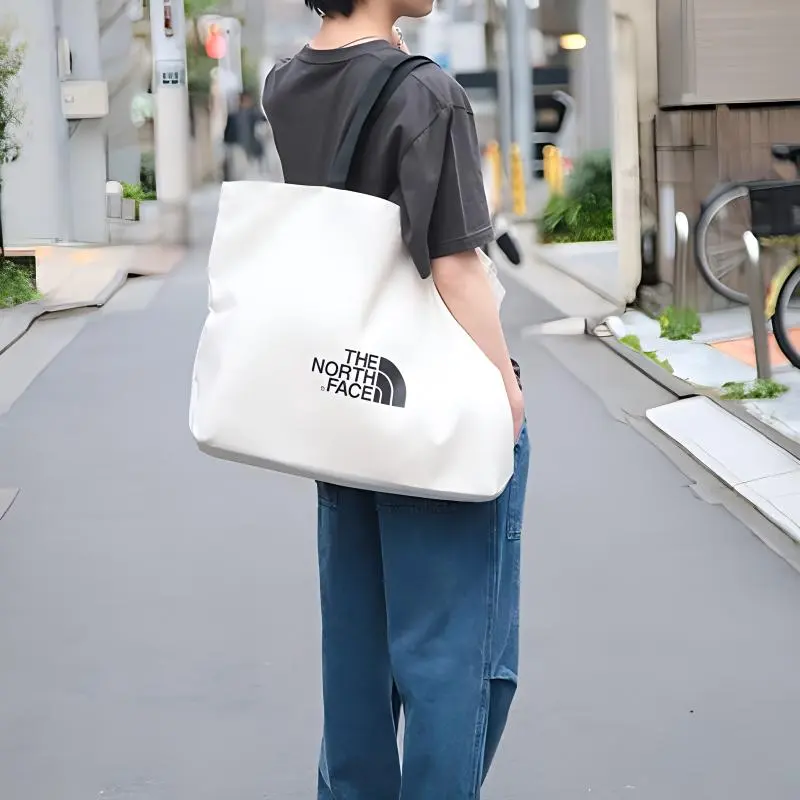 THE NORTH FACE Polyester Tote Bag, Shopping Bag, Handbag, Shoulder Bag Unisex Cream-5