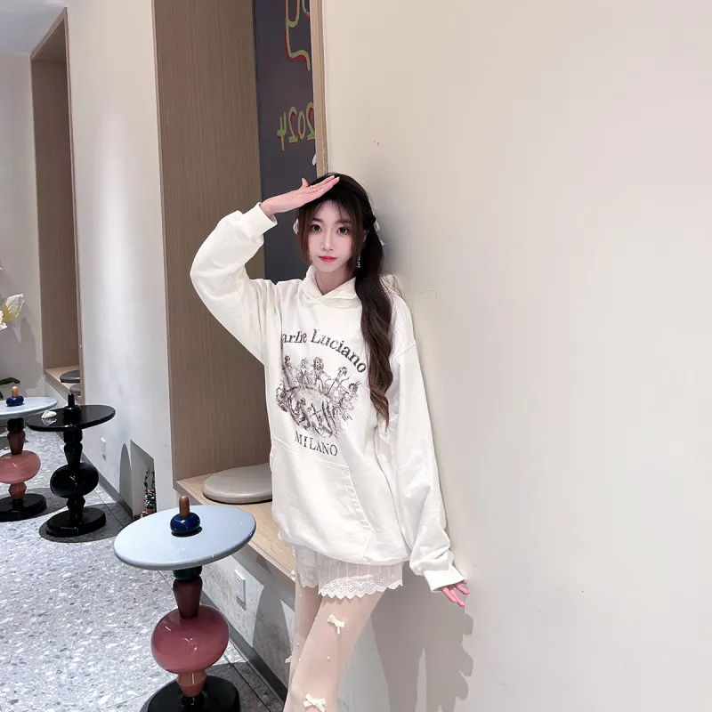 Charlie Luciano Sweatshirt Unisex White-2