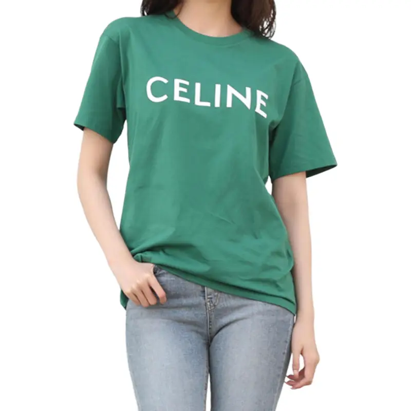CELINE T Shirts Women's Green-2