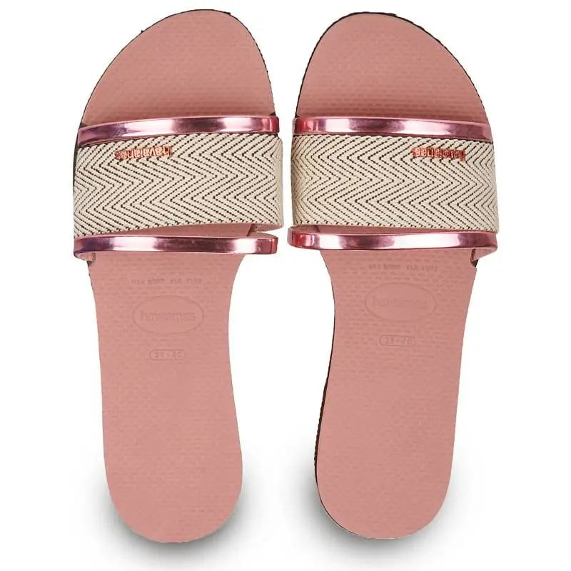 Havaianas Slip Resistant Quick Dry Slide Slippers Women's Pink-2