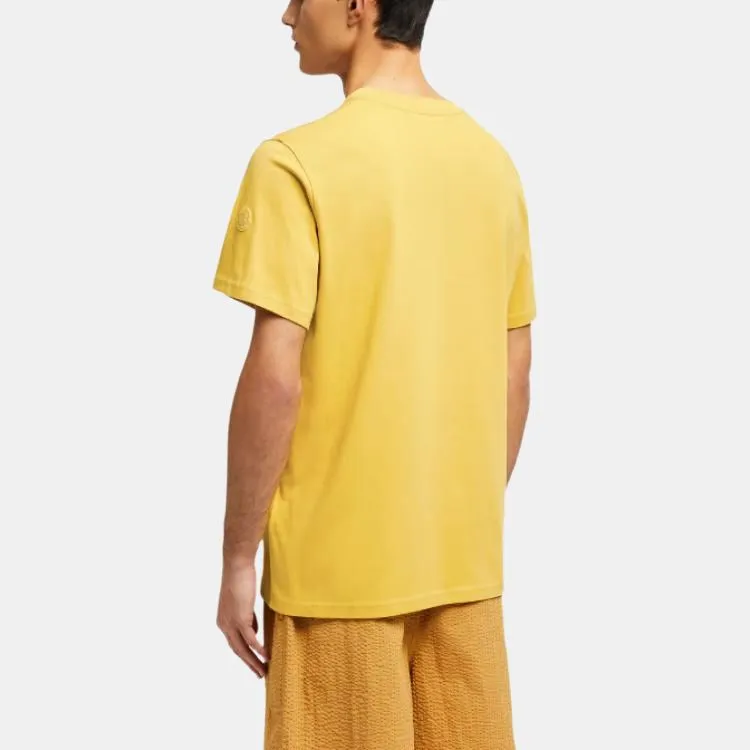 Moncler T Shirts Men Yellow-1