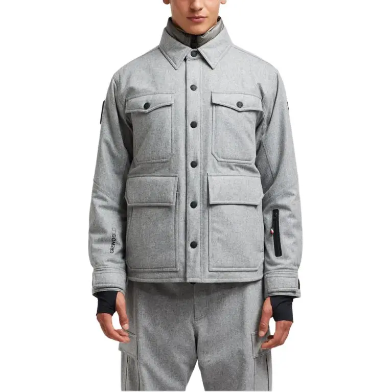 Moncler Grenoble Antuco Logo Patch Shirt Jacket-2