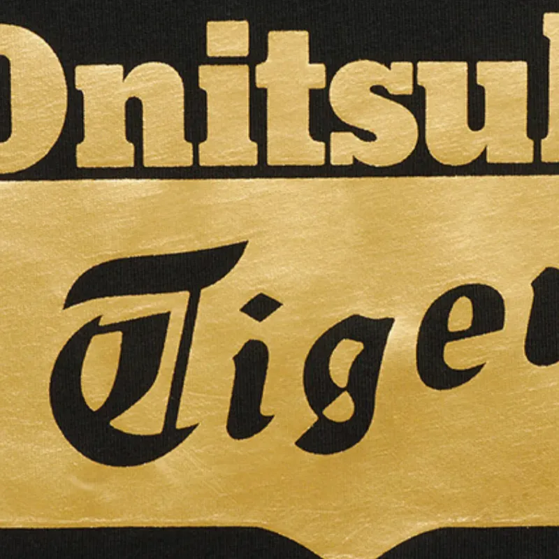 Onitsuka Tiger T Shirt Unisex Black Gold-4