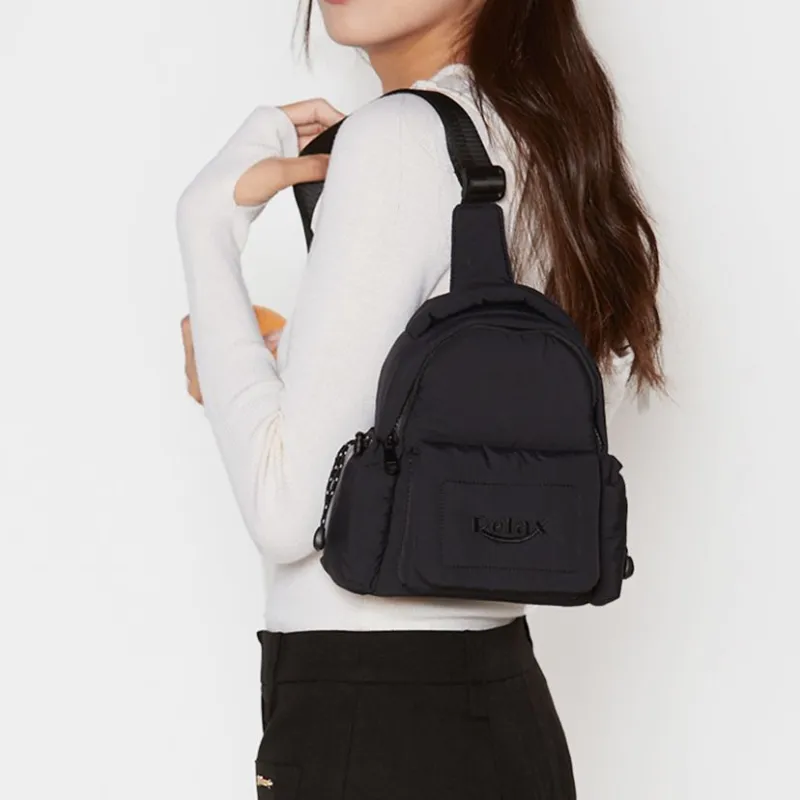 Art Traces Fabric Crossbody Bag Sling Bag Trumpets Unisex Milk White/Black-7