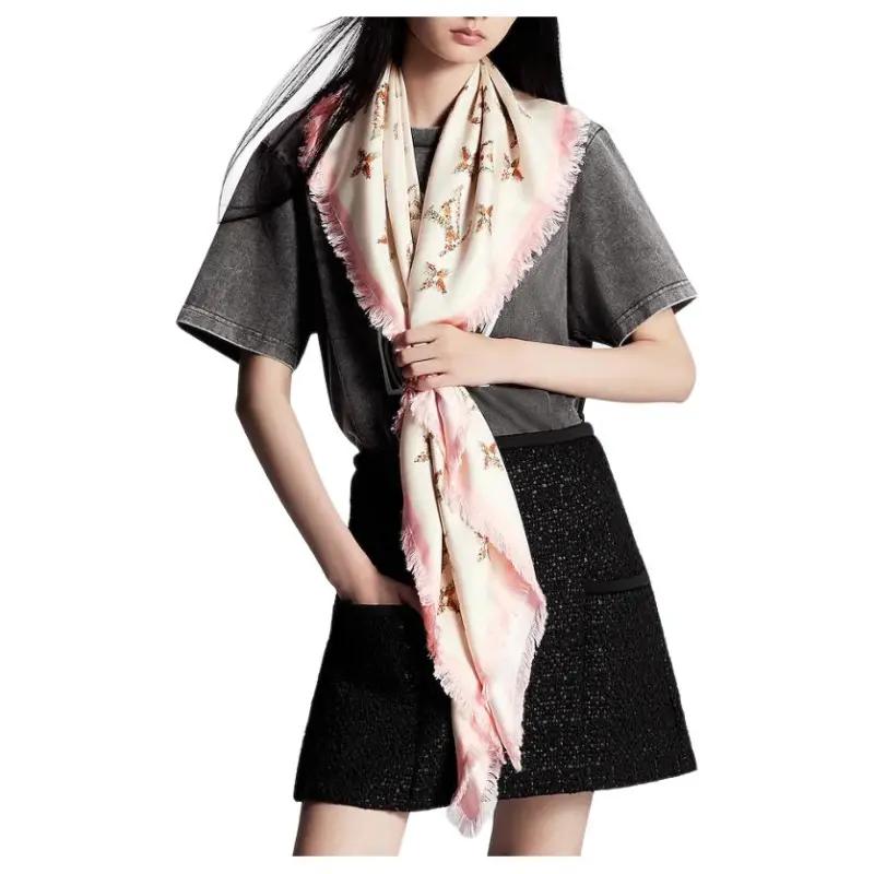 LOUIS VUITTON M79704 Monogram Flowers Shawl-4
