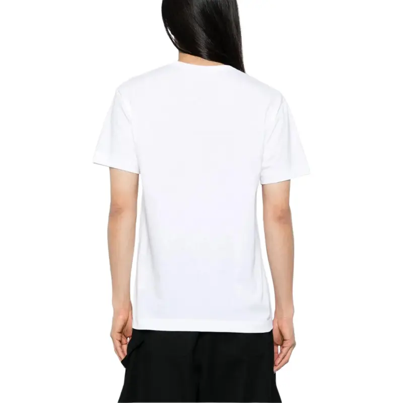 CDG Play T Shirts Unisex White-4