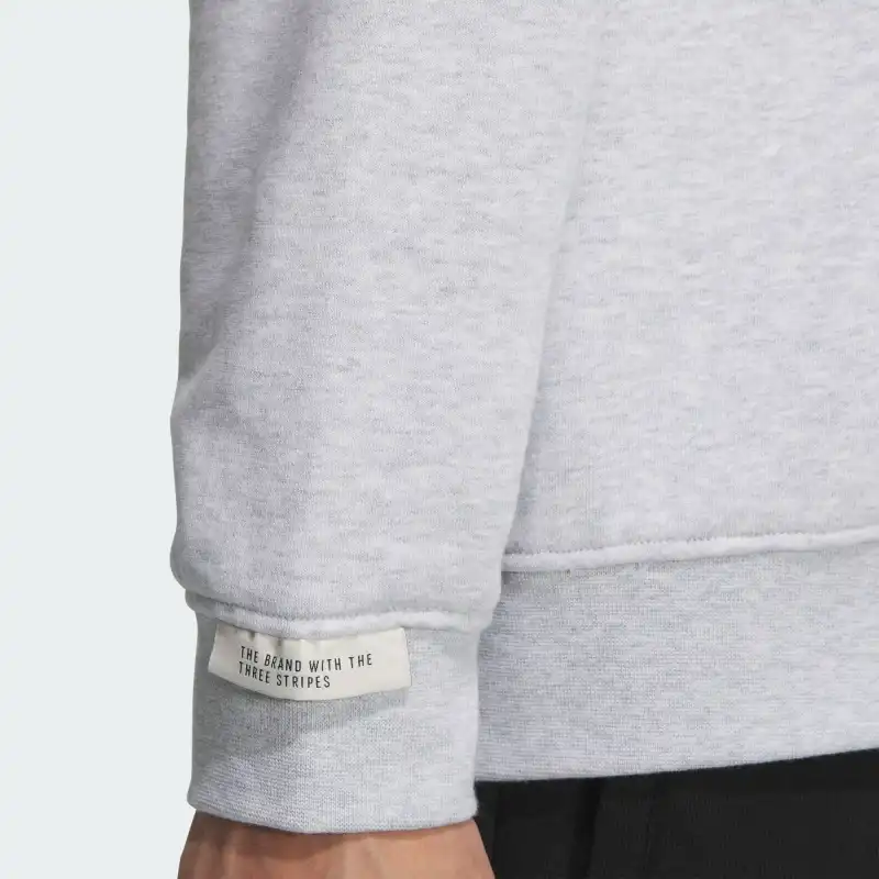 Adidas FRENCH TERRY CREW SWEATSHIRT Sweatshirt Unisex Light Heather Gray-2