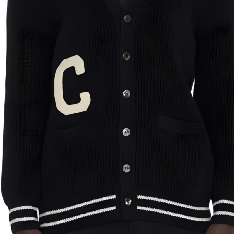 CELINE Long College Cardigan In Wool-4