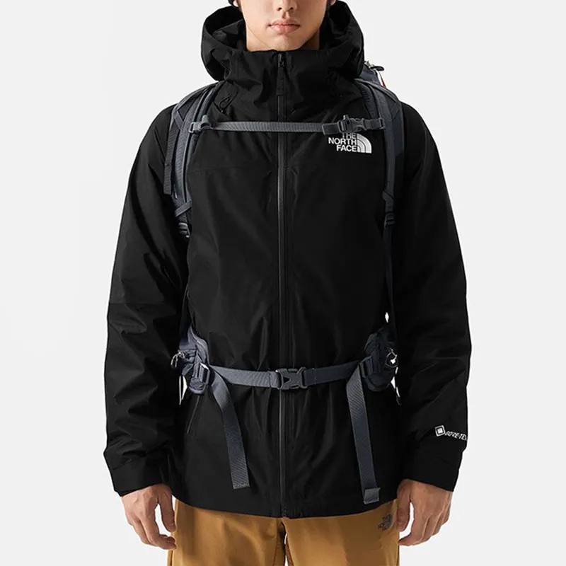 THE NORTH FACE Outdoor Hiking Waterproof, Windproof, Breathable, And Abrasion Resistant Windbreaker Jacket Men's Black-2