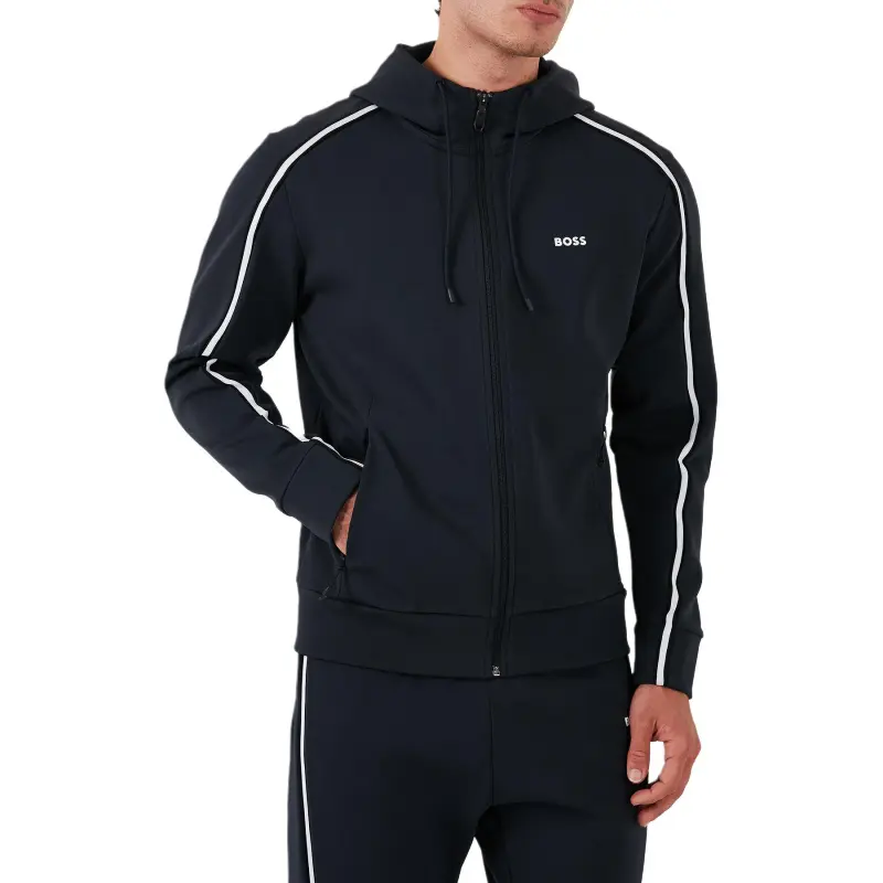 HUGO BOSS Zip Up Drawstring Hoodie-1