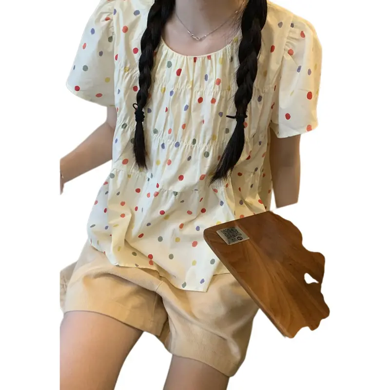 XINBANGBANG Shirt Women's Colorful Specks-5