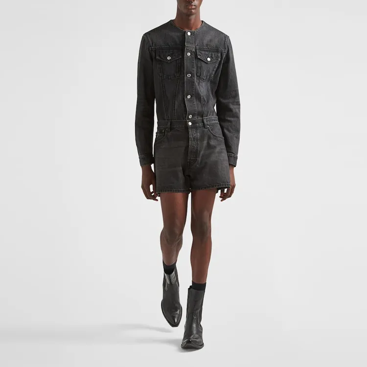 PRADA Triangle logo Denim Blouson Jacket-1