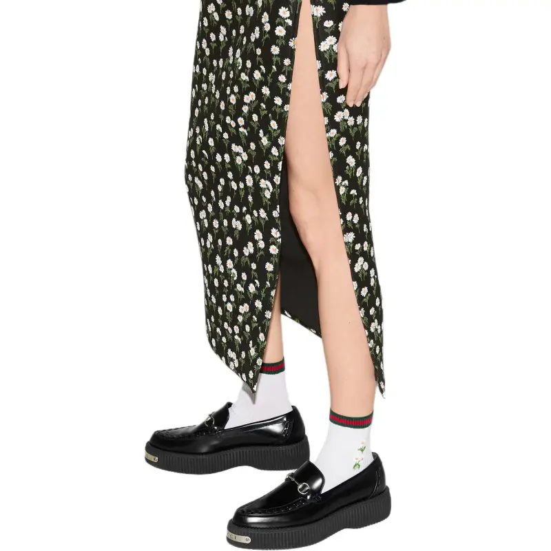 GUCCI SS25 Mid Calf Socks Women's 1 Pack White-2