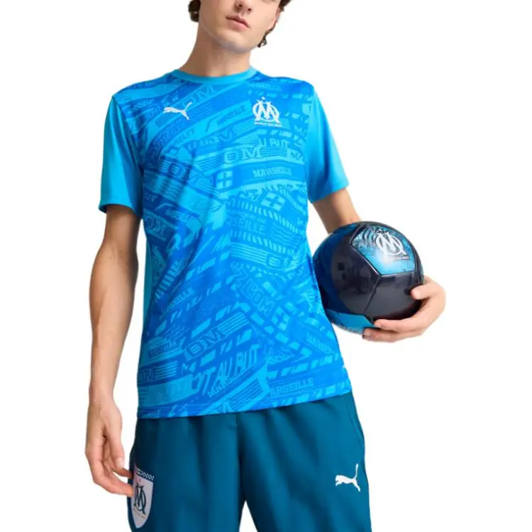 PUMA x Olympique De Marseille FW24 Soccer Jersey Men's Frost Dew-2