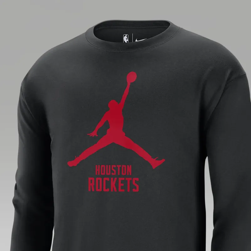 Jordan Houston Rockets Essential Men's Jordan Nba Long Sleeve T Shirt-2