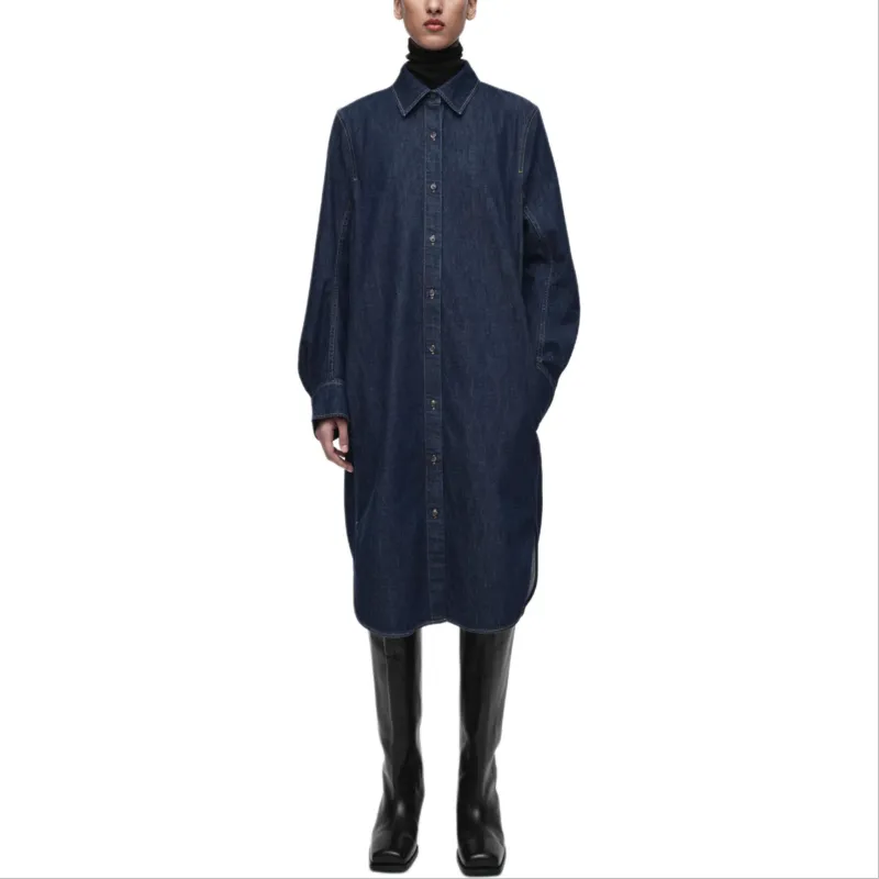 COS Long-Sleeved Dresses Women's Blue-1