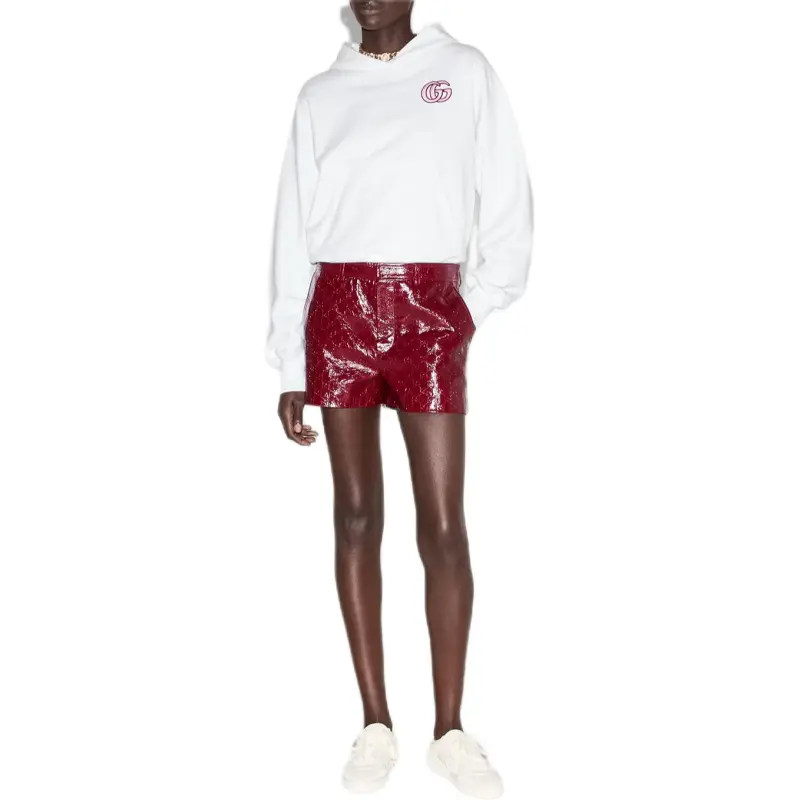 GUCCI Logo Embroidered Hoodie-1