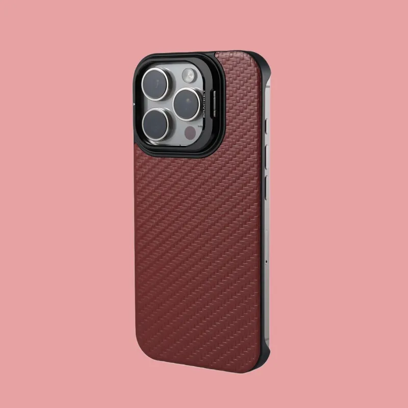 DEPA Genuine Leather Material Frameless Stand Magnetic Phone Cases Applicable To Apple-6