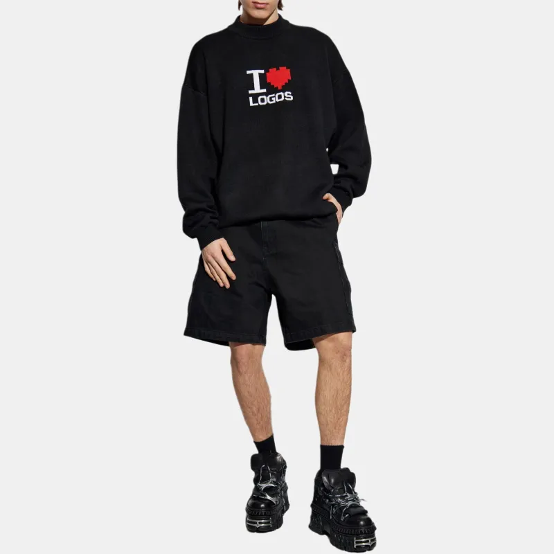 Vetements Slogan Intarsia Knit Sweater-3